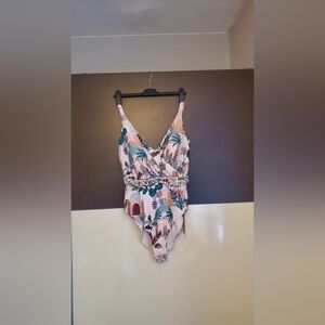 Tropical Print One-Piece Swimsuit